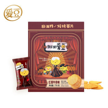 V-Loong Potato Chips Hot and Sour Flavor 122g / 4.3oz 伟龙 红酒味薯片