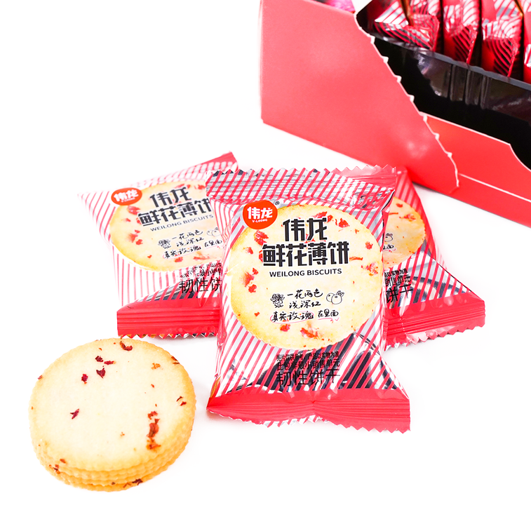 V-Loong Fresh Flower Flavor Crackers 180g 伟龙鲜花薄饼