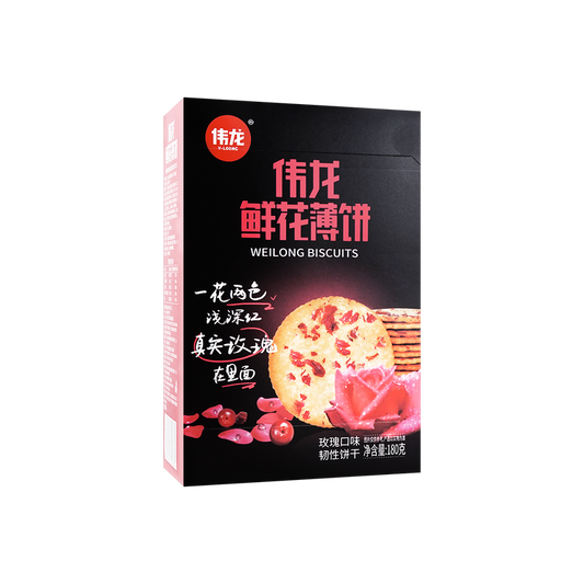 V-Loong Fresh Flower Flavor Crackers 180g 伟龙鲜花薄饼