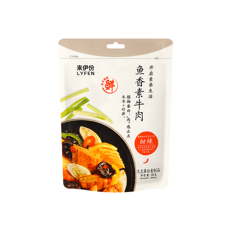 LYFEN Beef Flavored Dried Bean Curd 来伊份 鱼香素牛肉（豆干） 98g / 3.46oz