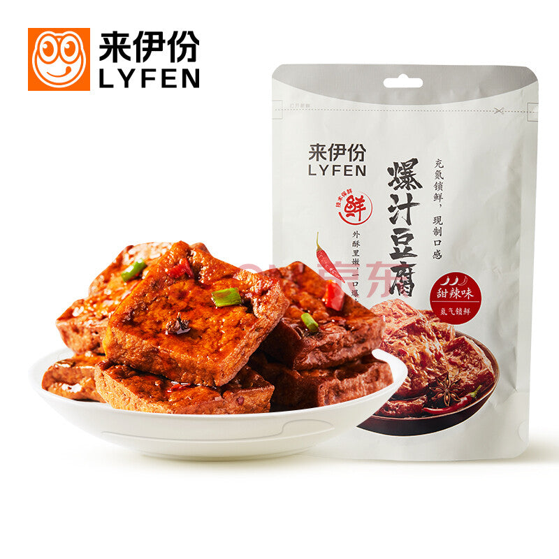 LYFEN Fried Tofu with Sauce 来伊份 爆汁豆腐 (甜辣味) 115g / 4.05oz