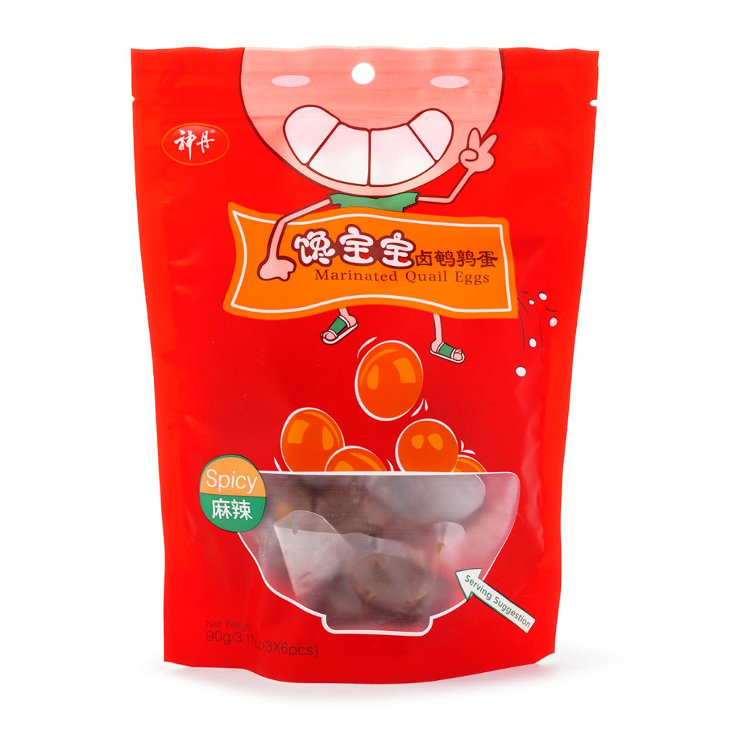 Shen Dan Marinated Quail Eggs - Spicy 90g