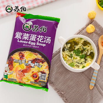 Subo Chart of Instant Egg Soup (Seaweed) 苏伯 紫菜蛋花汤 32g / 1.12oz