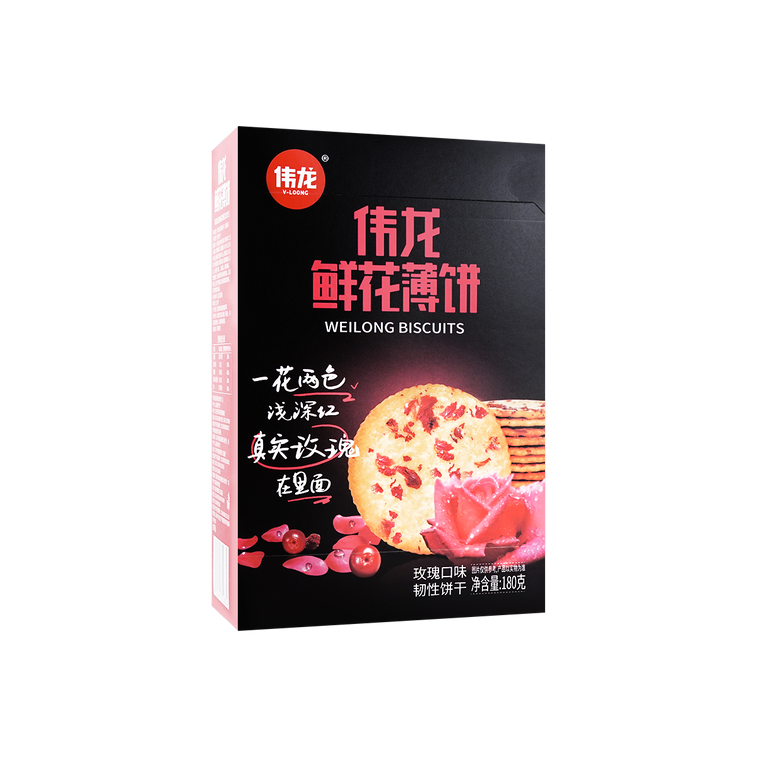 V-Loong Fresh Flower Flavor Crackers 180g 伟龙鲜花薄饼